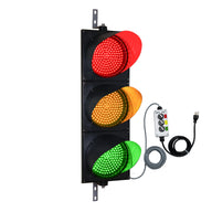 12 Inch Diameter Lens LED Traffic Light Signal 3 Light 10 Ft Cable 3 Switches & Power Cord (Plug and Play)