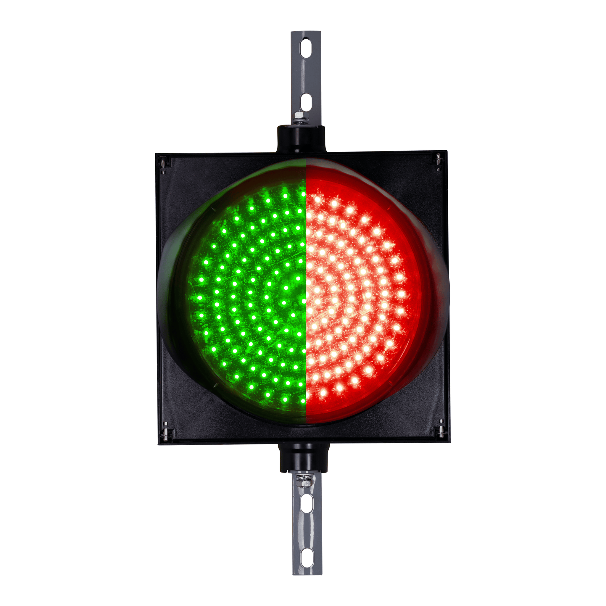 12 Inch Diameter 2-in-1 Lens LED Stop-Go Loading Dock Traffic Light, 2 Color (Ready to Wire)
