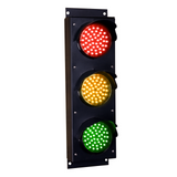 4 Inch Diameter Lens LED Traffic Light Signal, 3 Color 10 Ft Cable 3 Switch Control Box (Plug and Play)