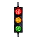 8 Inch Diameter Lens LED Traffic Light Signal - 3 Color 10 Ft Cable 3 Switch Control Box (Plug And Play)
