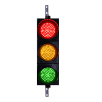 8 Inch Diameter Lens LED Traffic Light Signal - 3 Color 10 Ft Cable 3 Switch Control Box (Plug And Play)