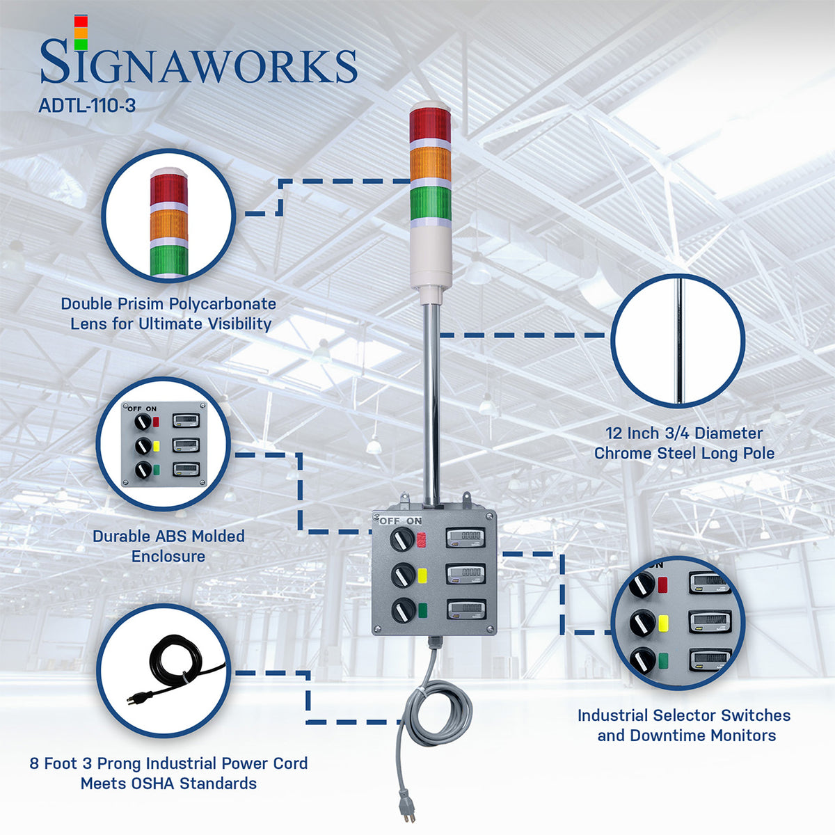 Signaworks Production Downtime Monitor Tower Light – Signaworks