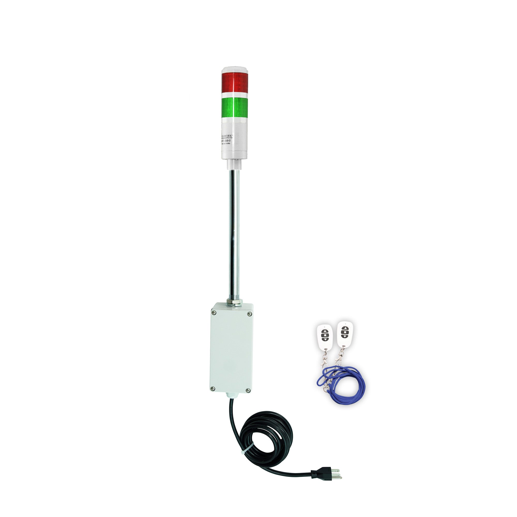 Wireless Remote Key Fob LED Andon Tower Light 2 Stack Light 110V AC ...