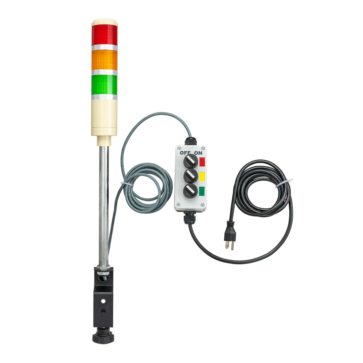 Andon Led Timer LED Andon Tower Light with Desk Mount – Signaworks