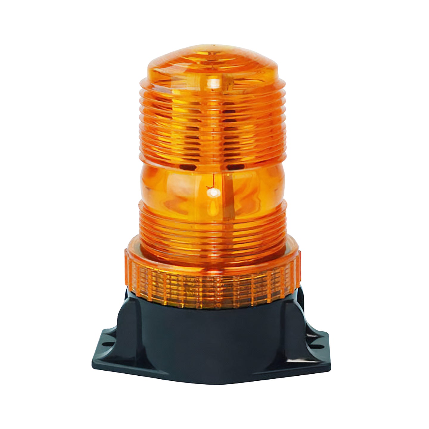Orange warning light on a white background.