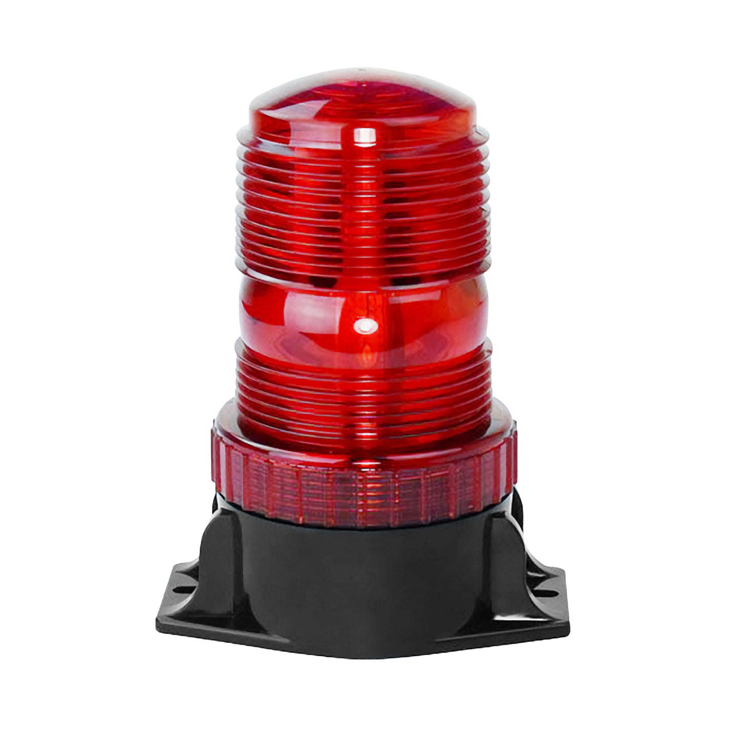 Red warning light on a white background.