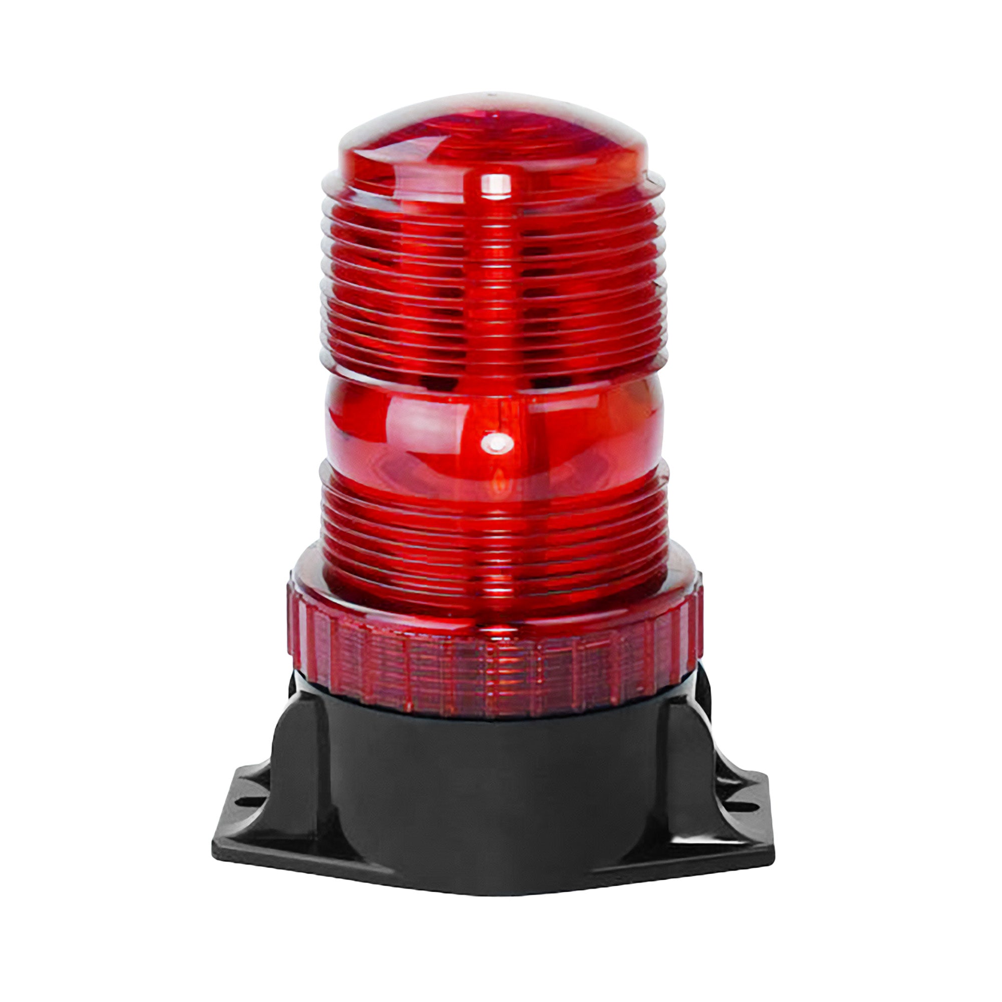 Red warning light on a white background.