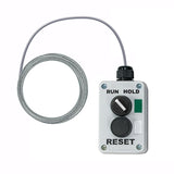 Control panel with 'Run Hold' and 'Reset' buttons and a cable on a white background