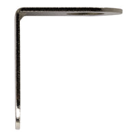 Side profile of a steel right angle bracket on a white background.