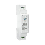 White electronic module with labeled terminals on a white background
