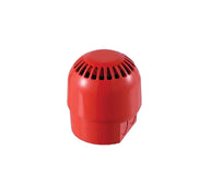 Red cylindrical object with a textured surface on a white background.