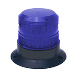 Blue xenon strobe with black base on a white background