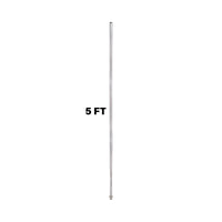 5-foot metal pole on a white background.