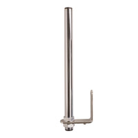 1 foot pole with hardware mounted on a white background.