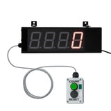 Digital display with red LED digits and control box with buttons labeled 'COUNT' and 'RESET' on a white background.