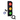 A set of three LED traffic lights with a red, yellow, and green light, accompanied by a wireless key fob controller and a power cord.