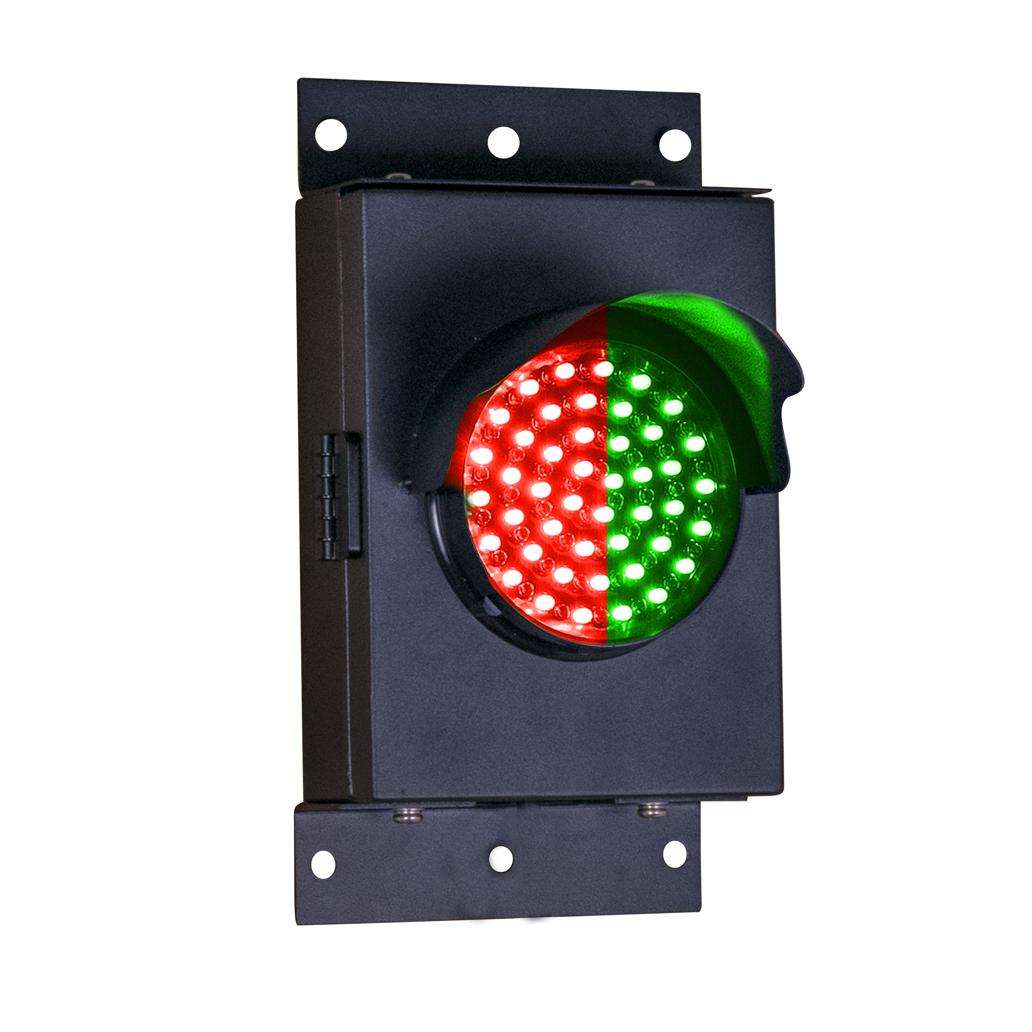 4 Inch Diameter 2-in-1 Lens LED Stop-Go Loading Dock Traffic Light, 2 Color, 110/220VAC (Ready to Wire)