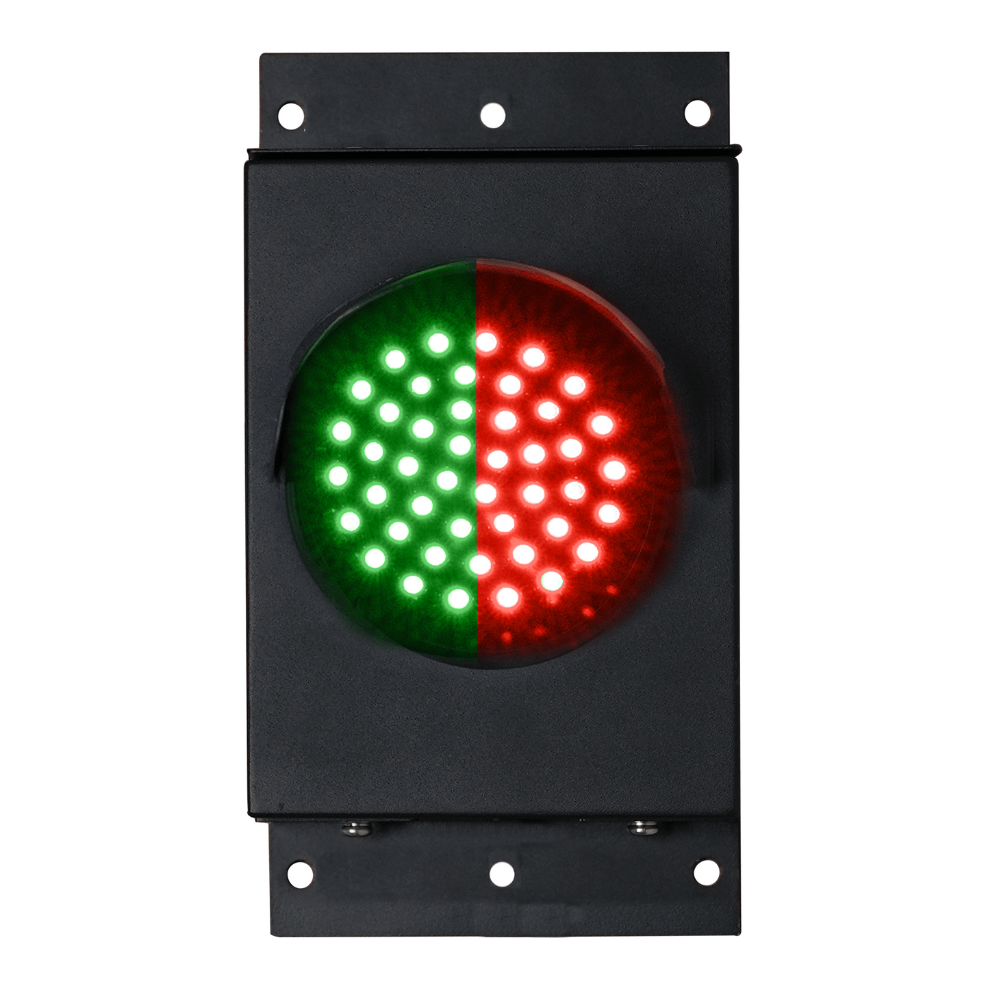 4 Inch Diameter 2-in-1 Lens LED Stop-Go Loading Dock Traffic Light, 2 Color, 110/220VAC (Ready to Wire)