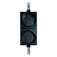 Dual 8 inch traffic light powered off on a white background.