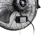 Close up of pull chain on rear of fan.
