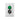A white rectangular wall plate with a green pilot light and a black rotary dial.
