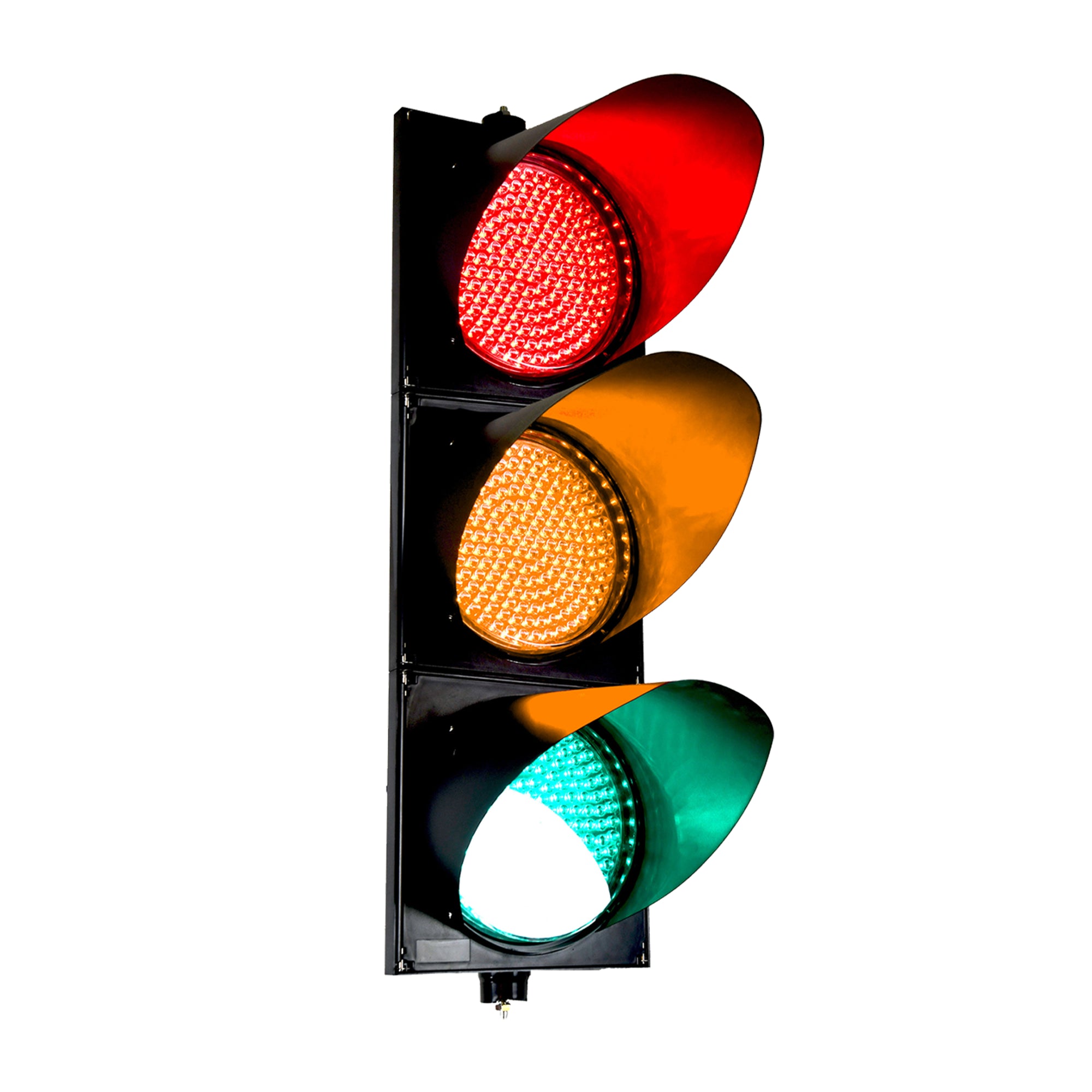 12 Inch Diameter Lens LED Traffic Light Signal 3 Light 10 Ft Cable 3 Switches & Power Cord (Plug and Play)
